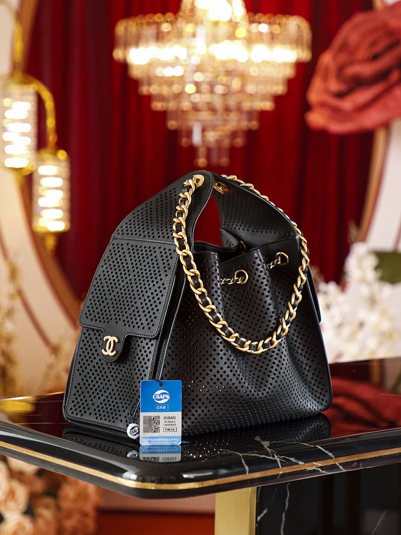 Chanel 25 Bag 鏤空版 小號 黑色 實拍