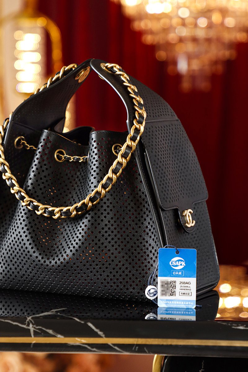 Chanel 25 Bag 鏤空版 小號 黑色 實拍