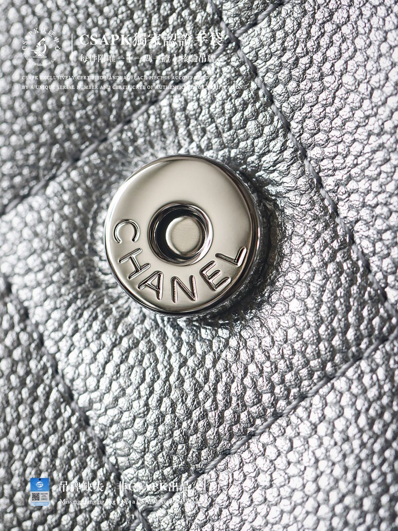 Chanel 25 Bag 嬉皮 Hobo 小號 銀色 實拍