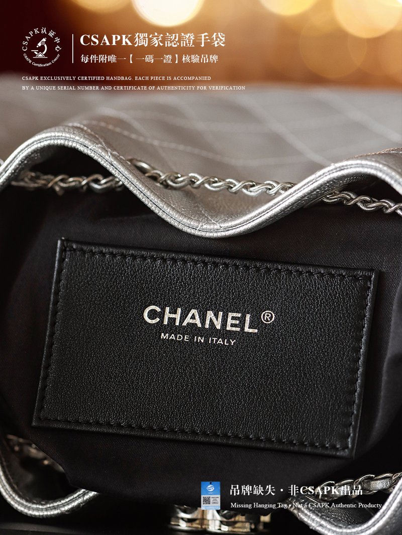 Chanel 25 Bag 嬉皮 Hobo 小號 銀色 實拍