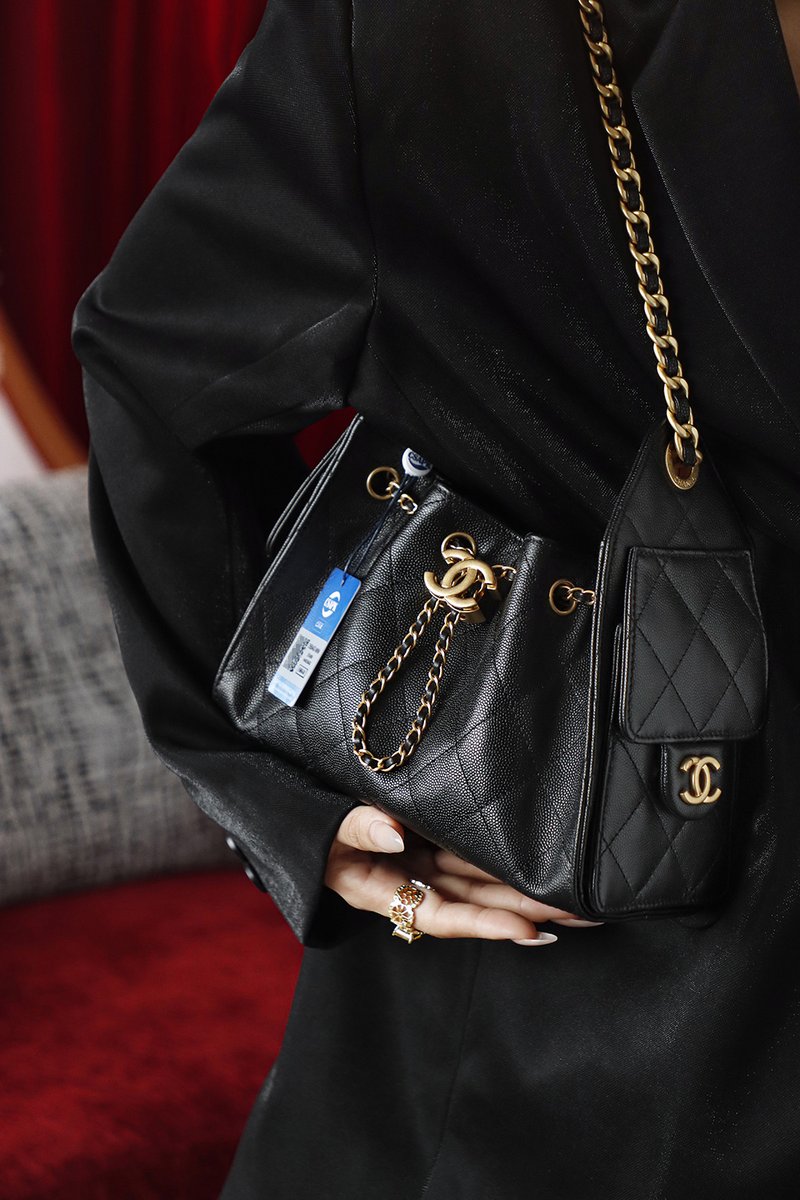 Chanel 25 迷你手袋 黑色 實拍