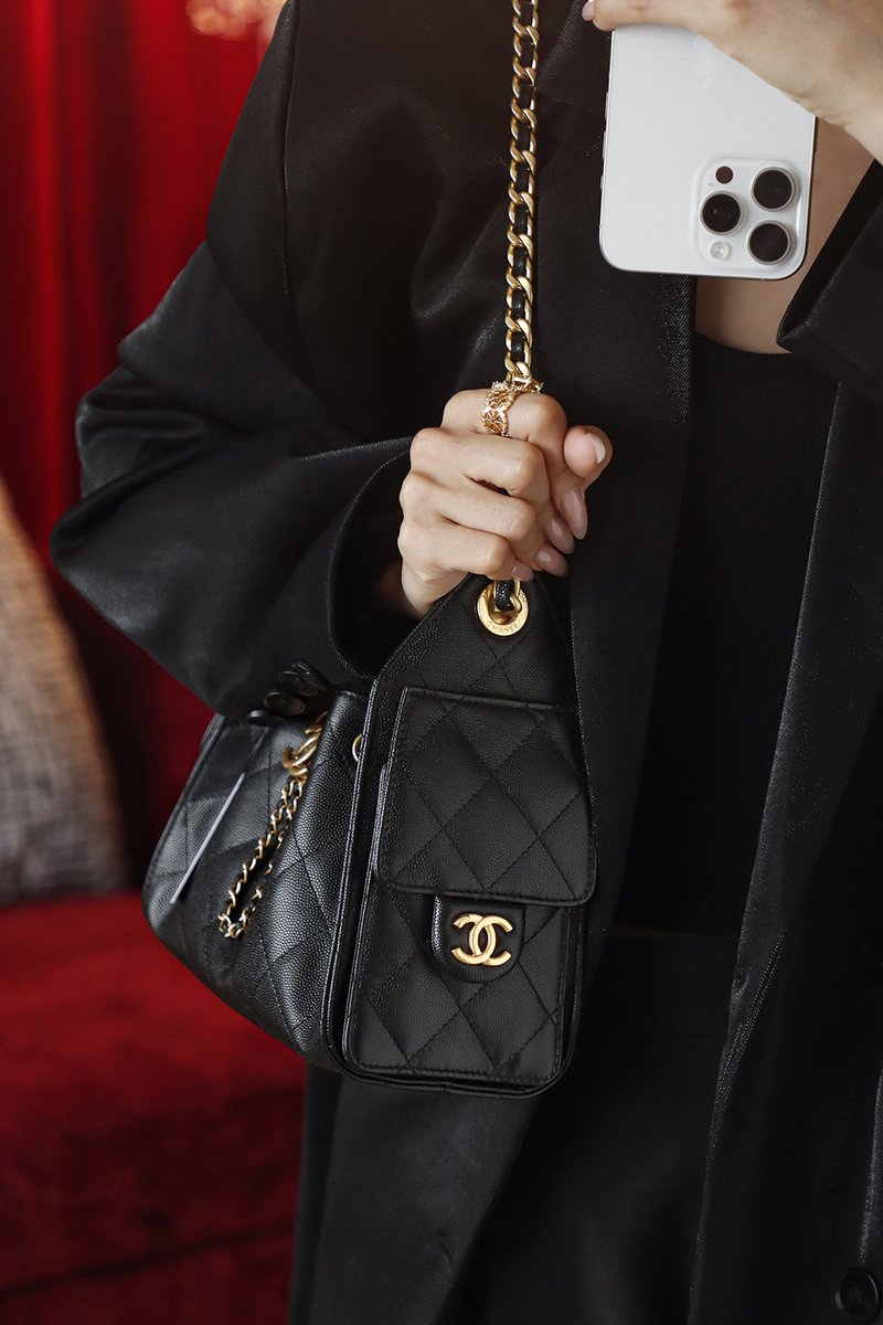 Chanel 25 迷你手袋 黑色 實拍