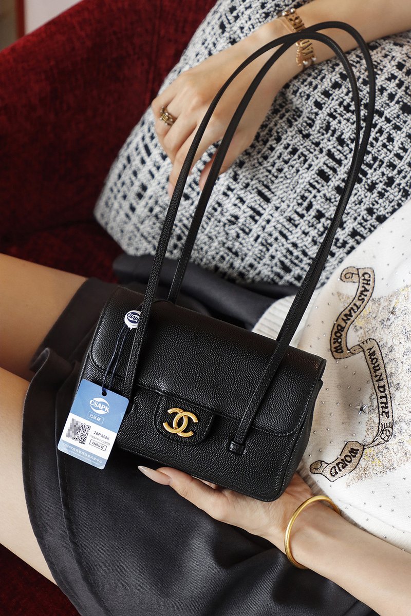 Chanel Preppy Coco 迷你 黑色 實拍