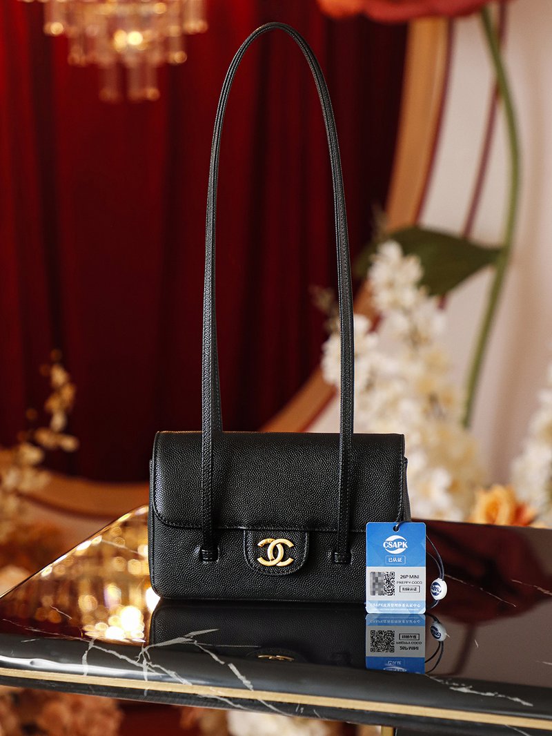Chanel Preppy Coco 迷你 黑色（複刻）實拍