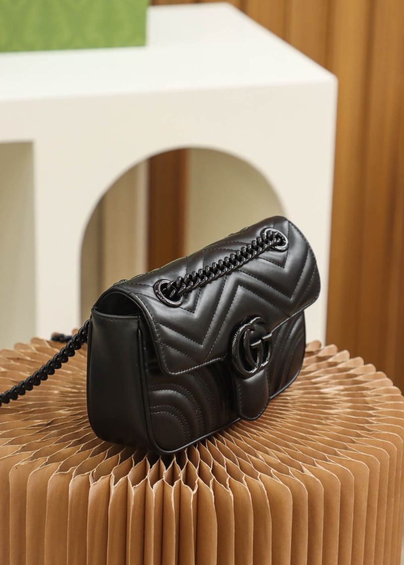 Gucci GG Marmont 黑色 肩背包 小號 棚拍 實拍 3