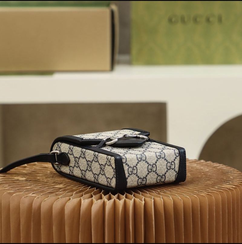 Gucci Ophidia GG 迷你斜背包 GG Supreme + 黑邊 實拍 8