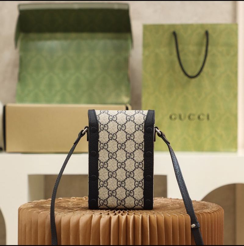 Gucci Ophidia GG 迷你斜背包 GG Supreme + 黑邊 實拍 9