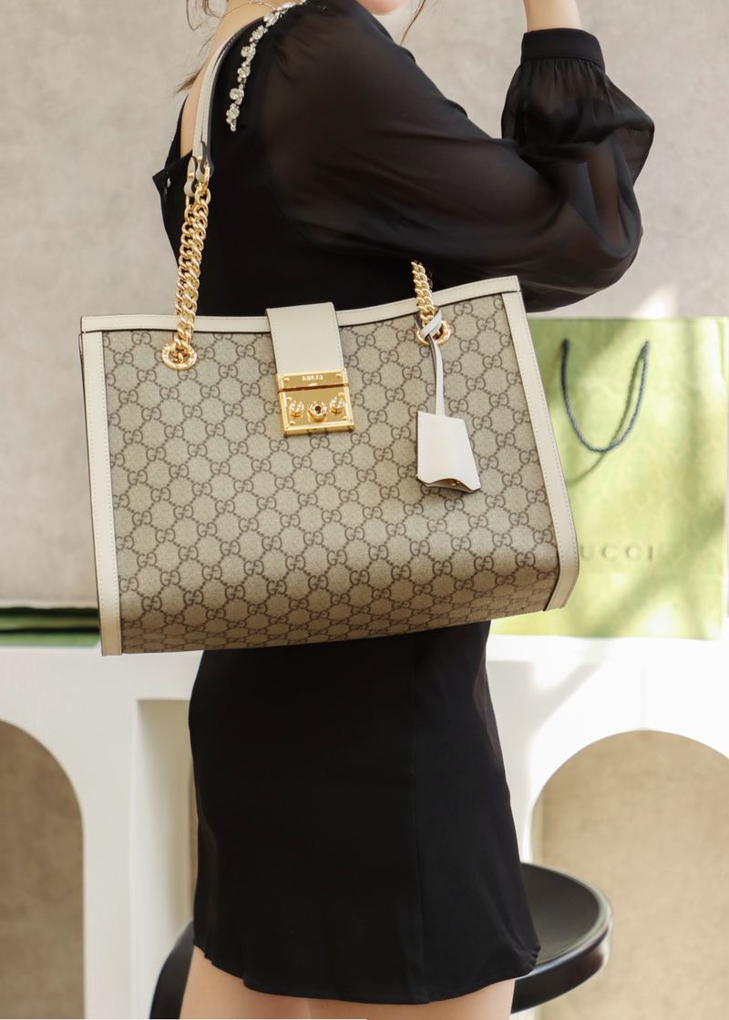 Gucci Padlock GG Supreme 中號手袋 上身 2 實拍 4