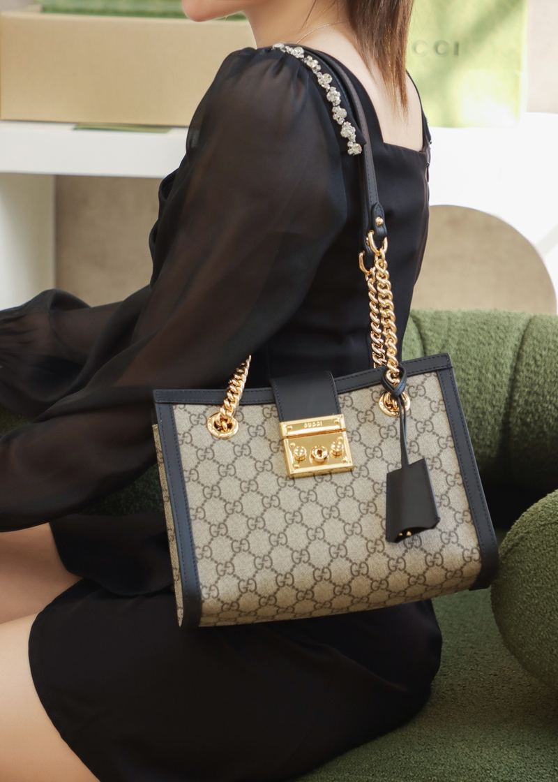 Gucci Padlock GG Supreme 小號手袋 上身 2 實拍 3