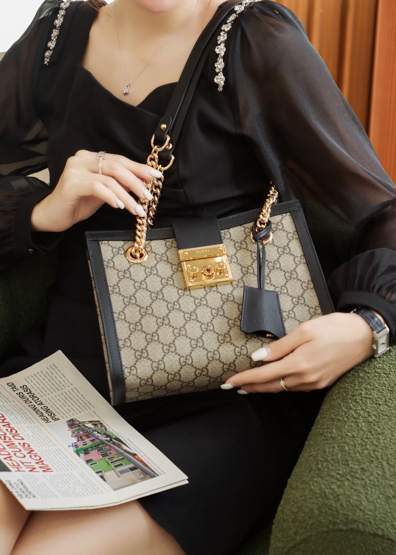 Gucci Padlock GG Supreme 小號手袋 上身 2 實拍 4