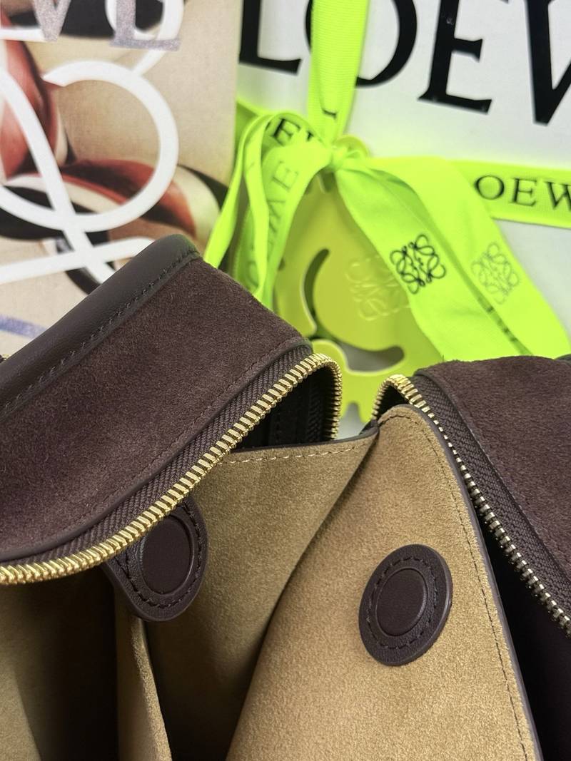 Loewe Amazona 180 中號 深栗色 實拍 9