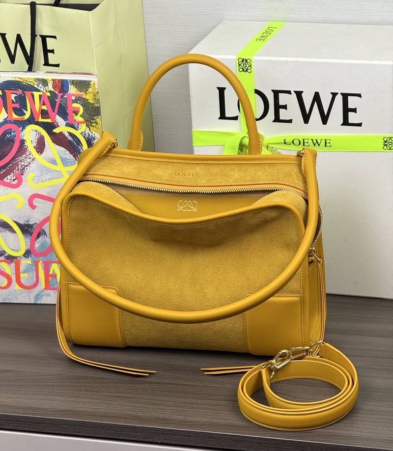 Loewe Amazona 180 中號 赭黃色 實拍 5
