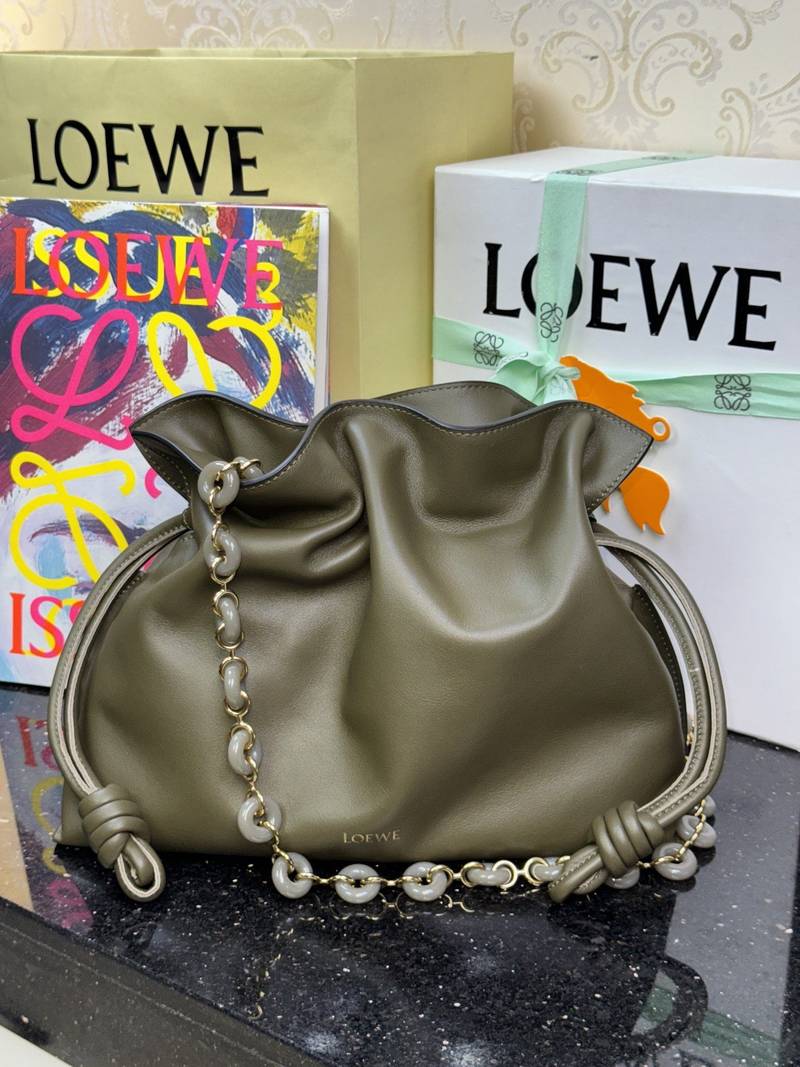 Loewe Flamenco 中號 橄欖綠 / Vintage Khaki 實拍 2