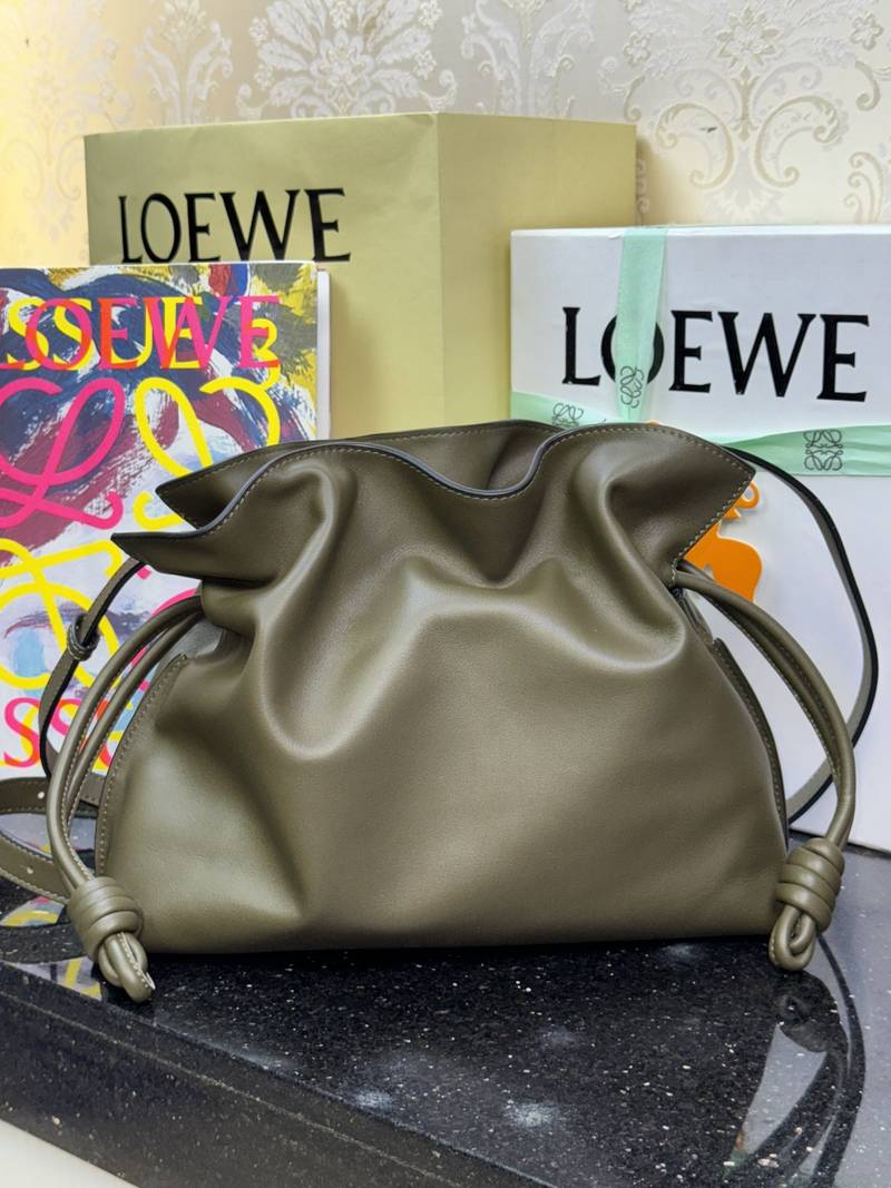 Loewe Flamenco 中號 橄欖綠 / Vintage Khaki 實拍 3