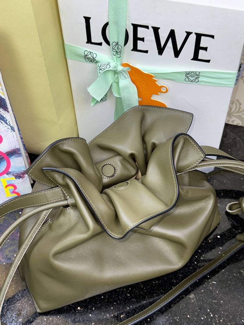 Loewe Flamenco 中號 橄欖綠 / Vintage Khaki 實拍 6