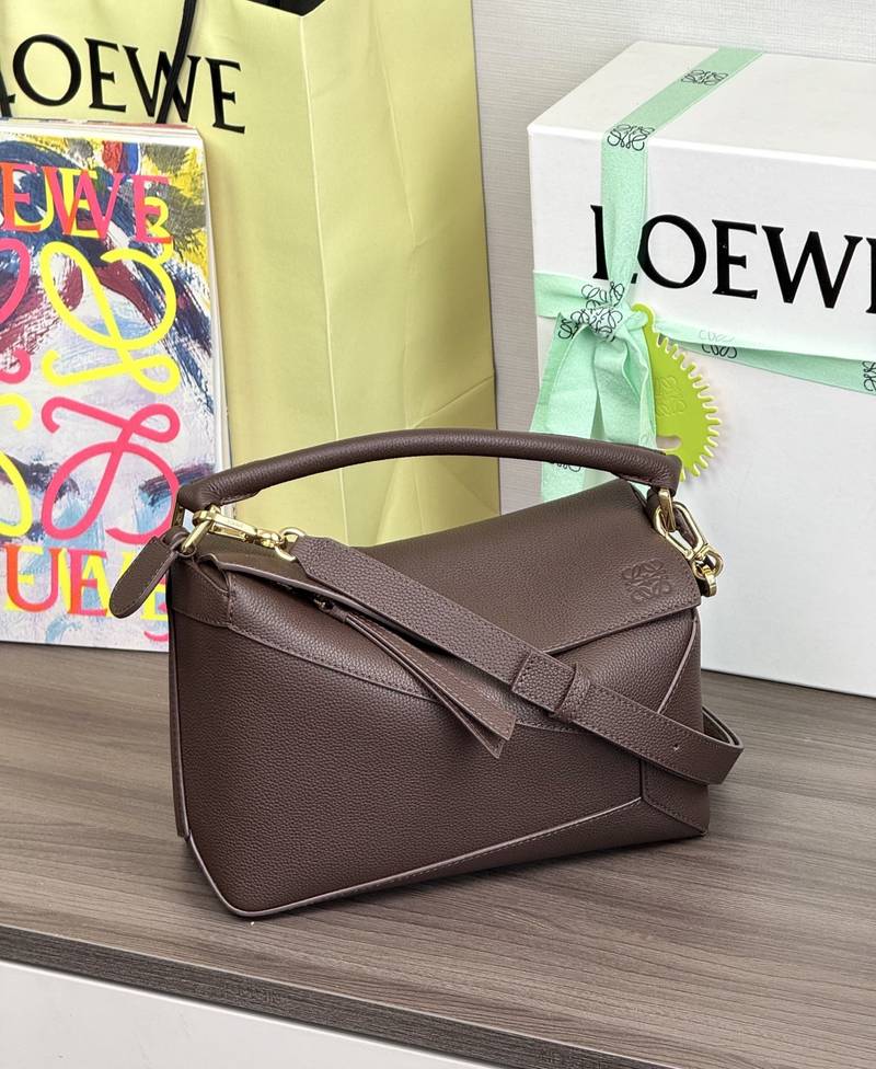 Loewe Panta Puzzle 小號 深棕 / Chocolate 實拍 2