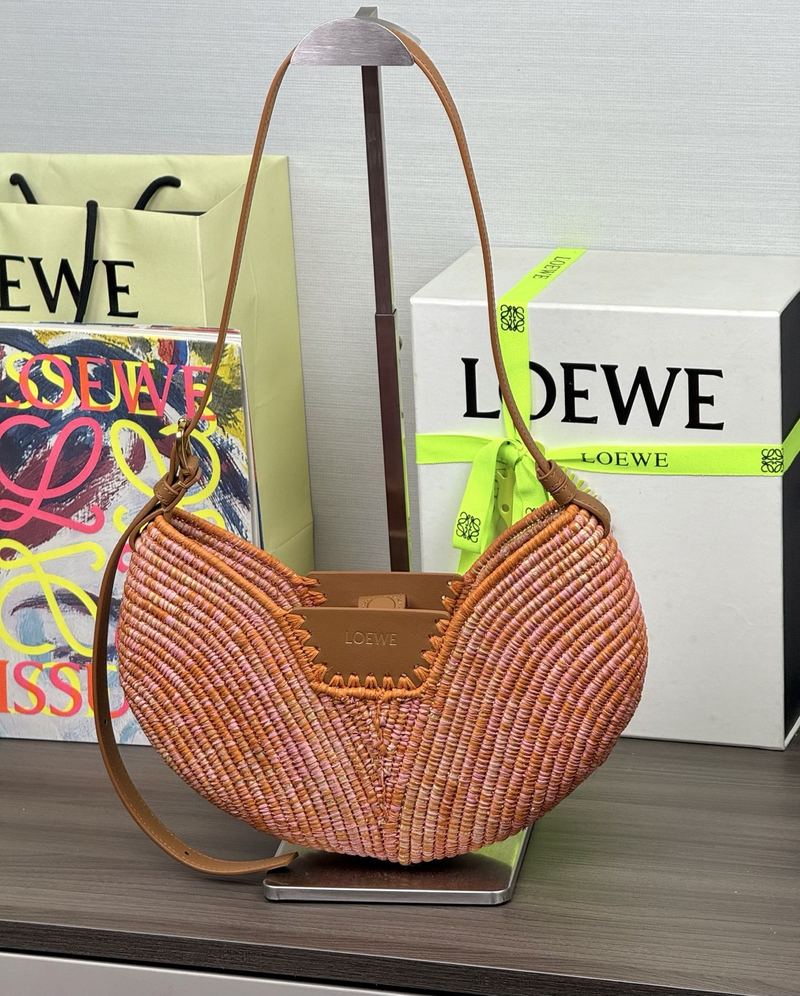 Loewe Swing 拉菲草 中號手袋(複刻)實拍