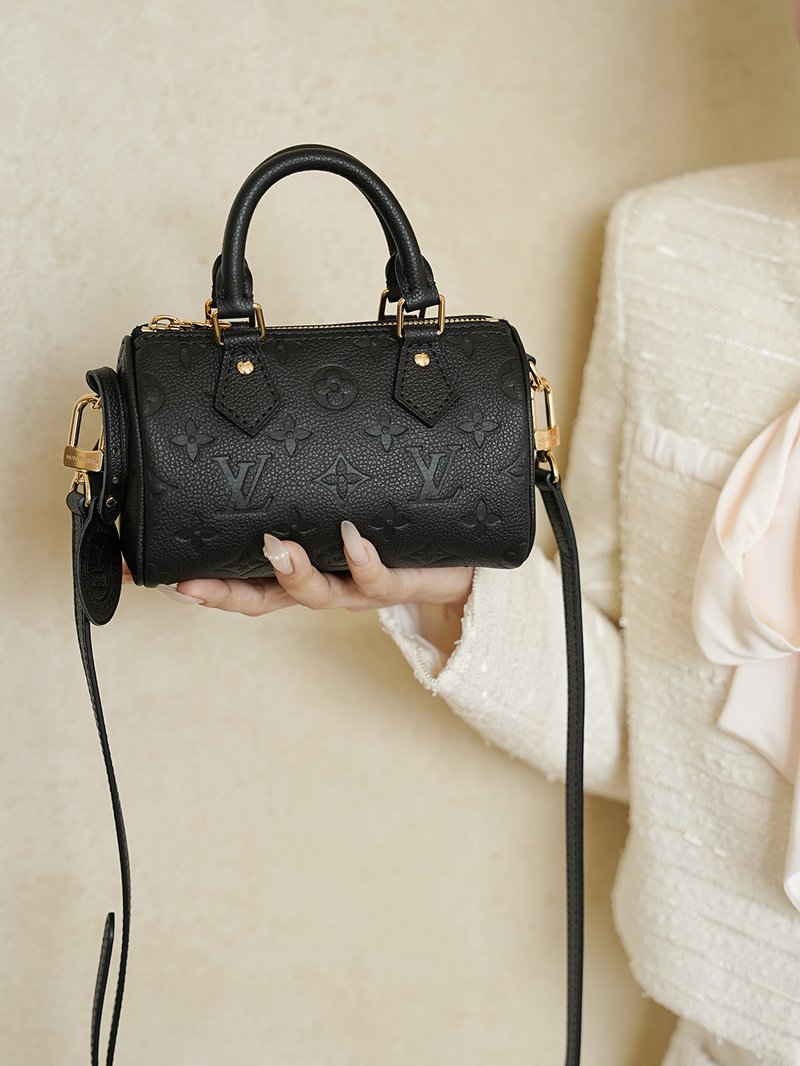 LV Nano Speedy 黑色 M82450 實拍