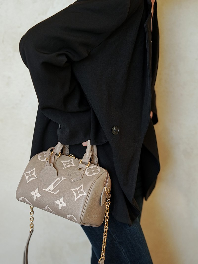 LV Speedy Bandoulière 20 大象灰 M46575 實拍