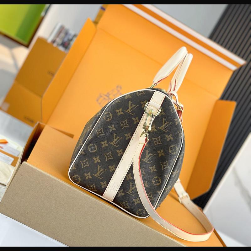 LV Keepall Bandoulière 45 M41418 · 老花原色皮 複刻實拍圖 3