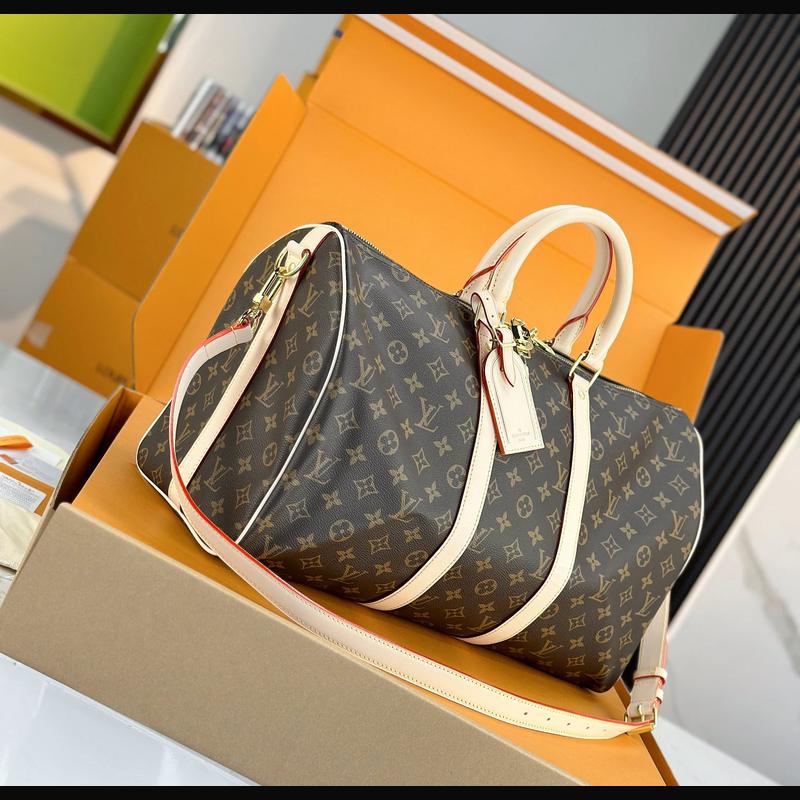 LV Keepall Bandoulière 45 M41418 · 老花原色皮 複刻實拍圖 6