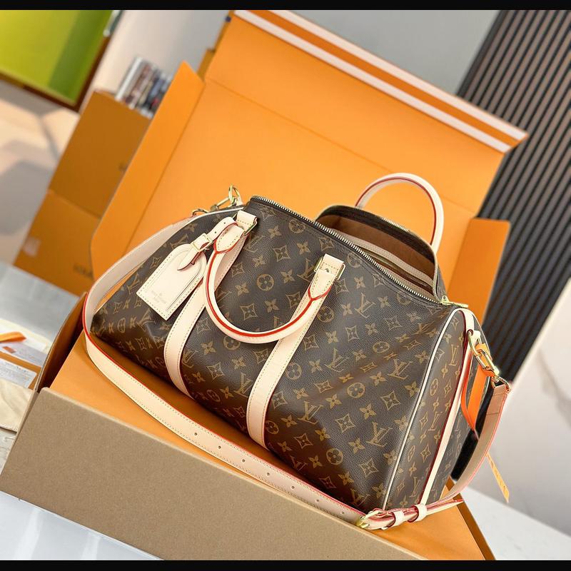 LV Keepall Bandoulière 45 M41418 · 老花原色皮 複刻實拍圖 7