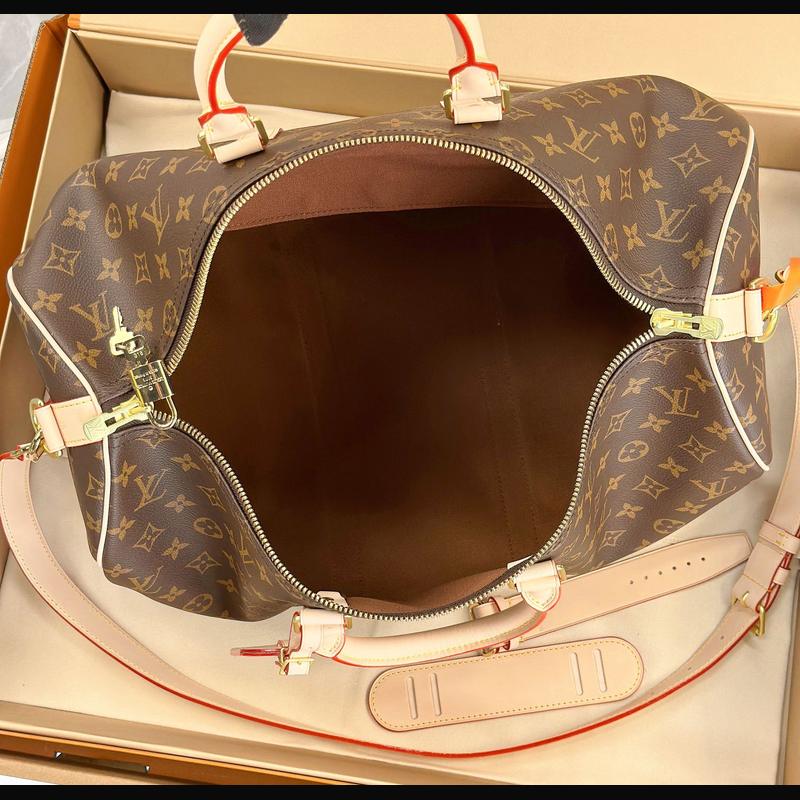 LV Keepall Bandoulière 45 M41418 · 老花原色皮 複刻實拍圖 9