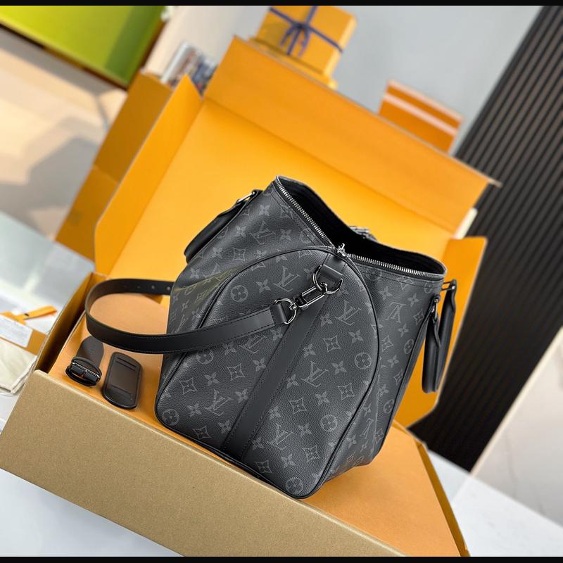 LV Keepall Bandoulière 45 M40569 · 黑花 Eclipse 複刻實拍圖 7
