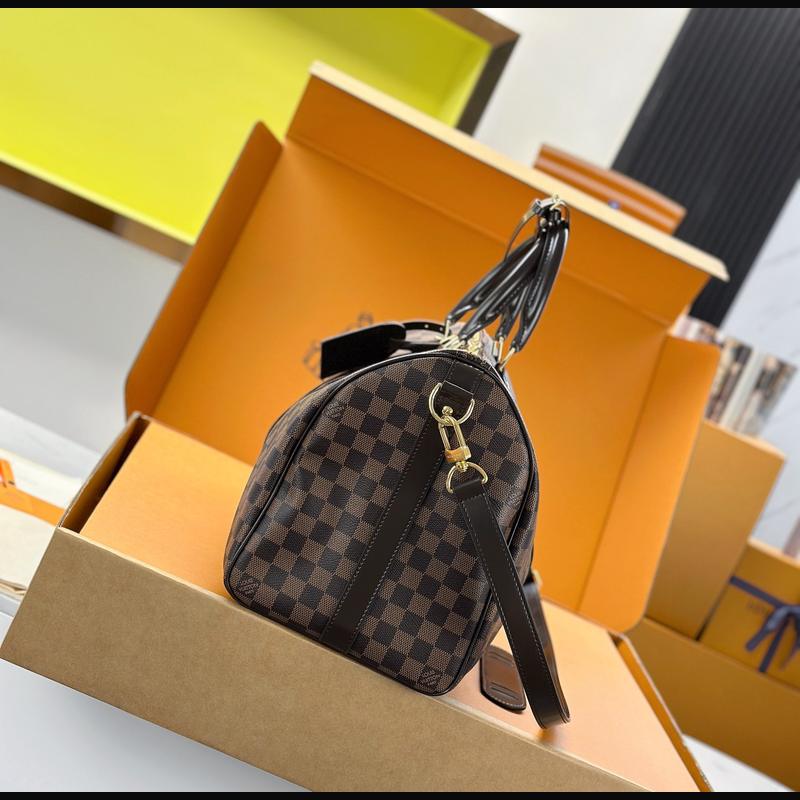 LV Keepall Bandoulière 45 N41418 · 啡格老花 複刻實拍圖 3