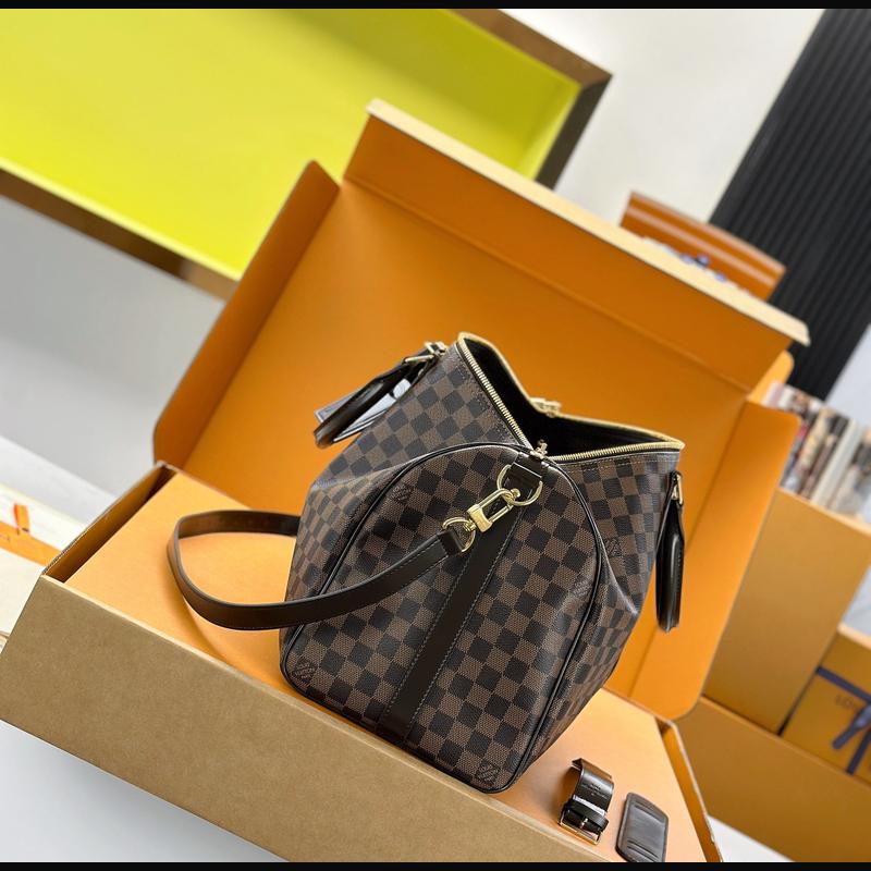LV Keepall Bandoulière 45 N41418 · 啡格老花 複刻實拍圖 7