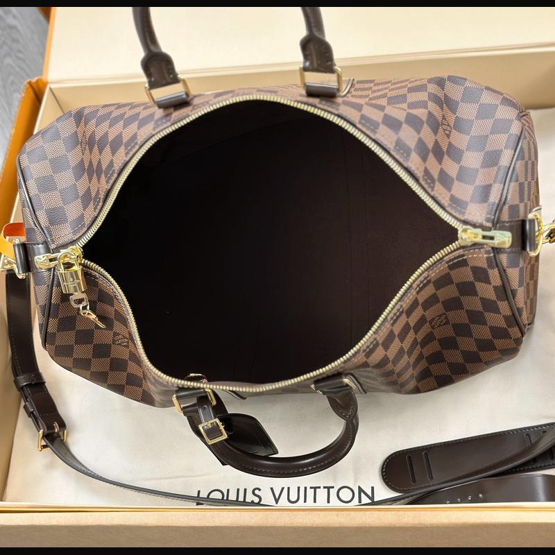 LV Keepall Bandoulière 45 N41418 · 啡格老花 複刻實拍圖 9