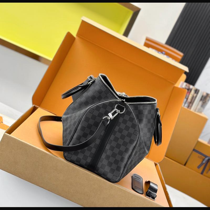 LV Keepall Bandoulière 45 N41418 · 黑格老花 複刻實拍圖 7
