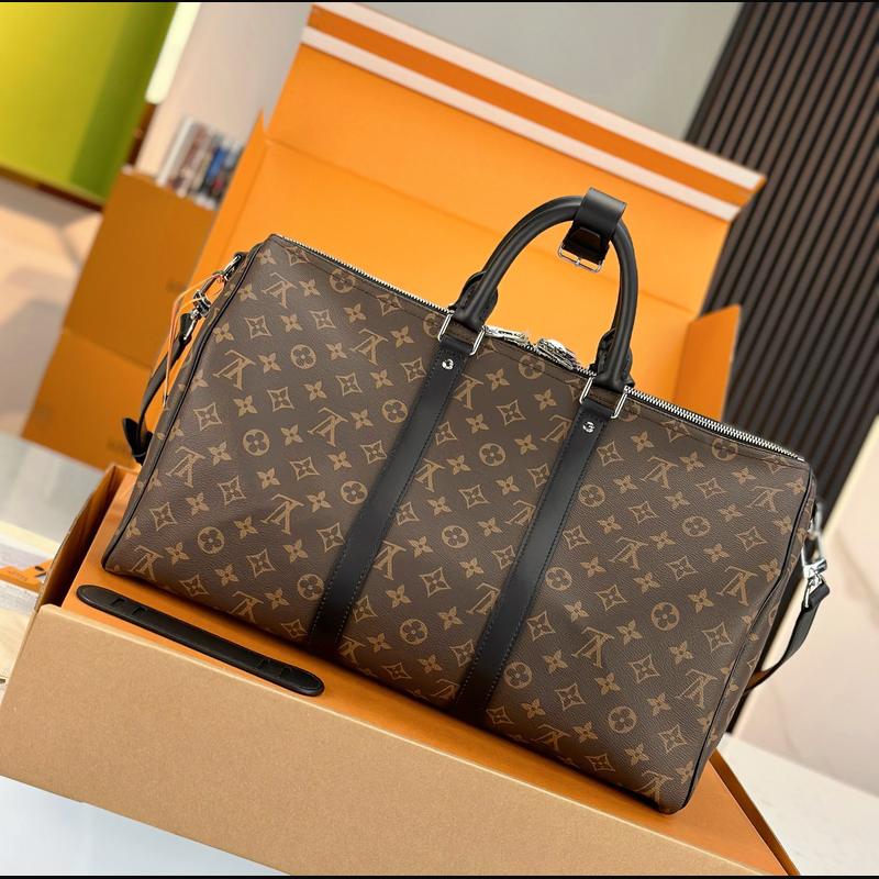 LV Keepall Bandoulière 45 M56711 · 老花配黑皮 複刻實拍圖 2