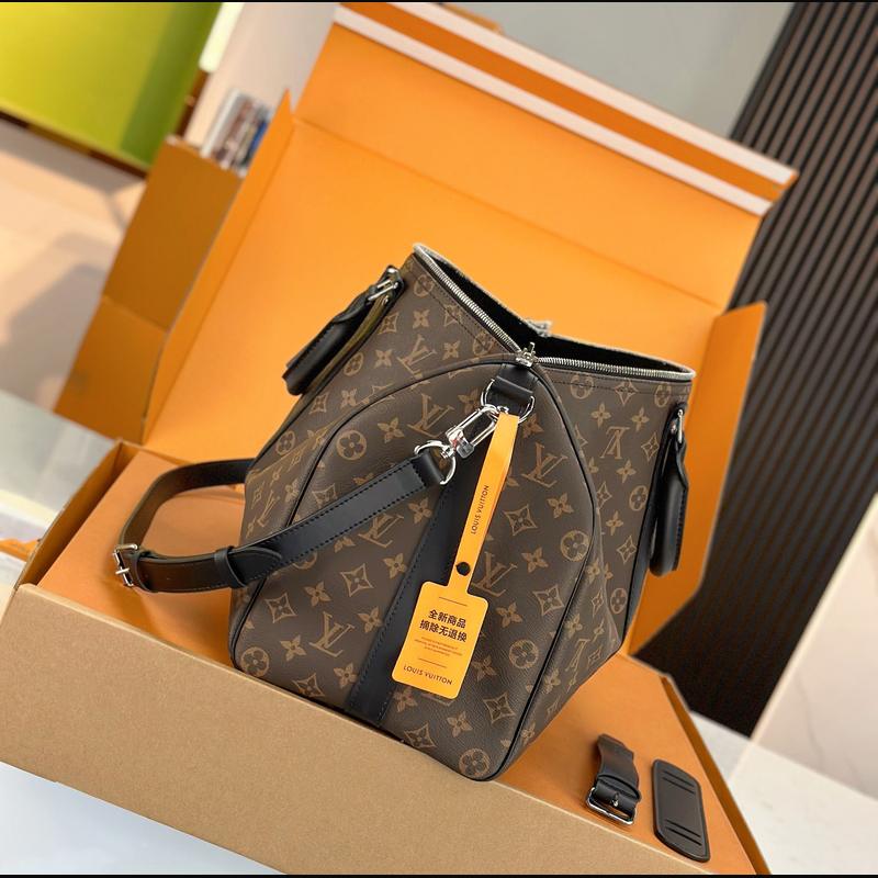 LV Keepall Bandoulière 45 M56711 · 老花配黑皮 複刻實拍圖 7