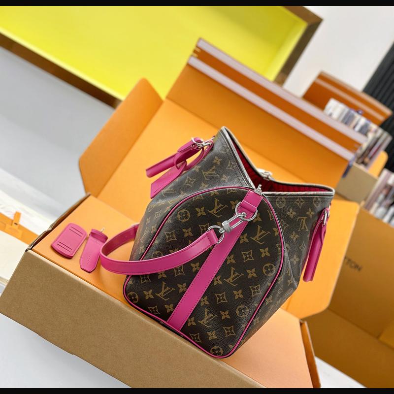 LV Keepall Bandoulière 45 M13807 · 桃紅邊老花 複刻實拍圖 7