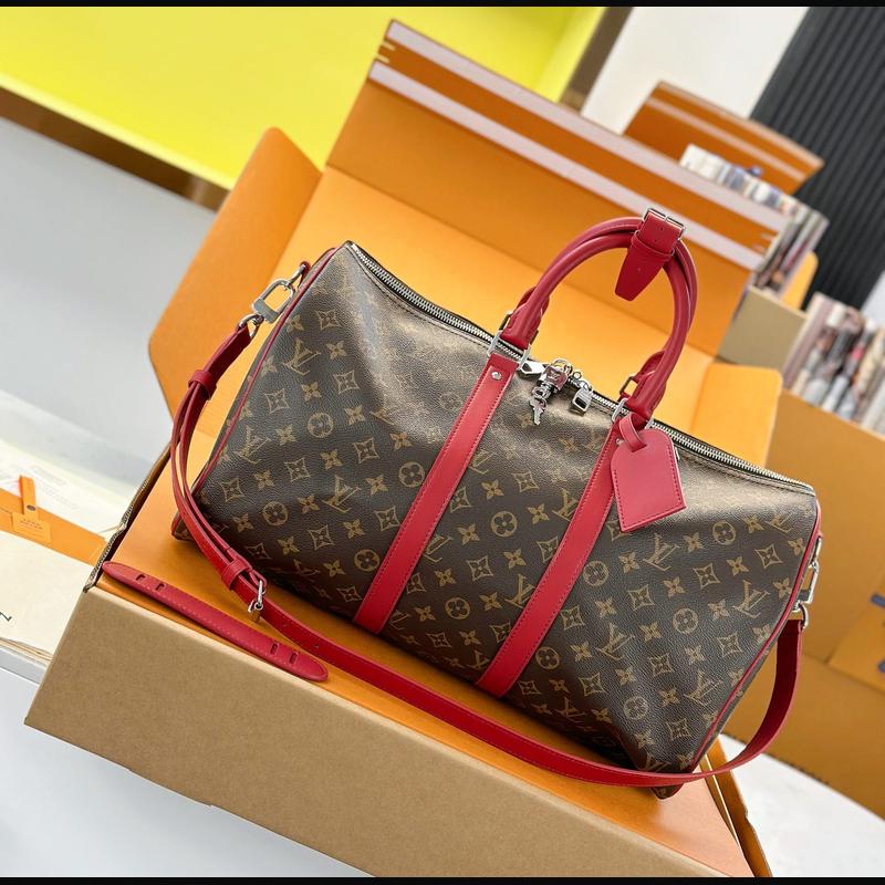 LV Keepall Bandoulière 45 M13808 · 紅邊老花 複刻實拍圖 1