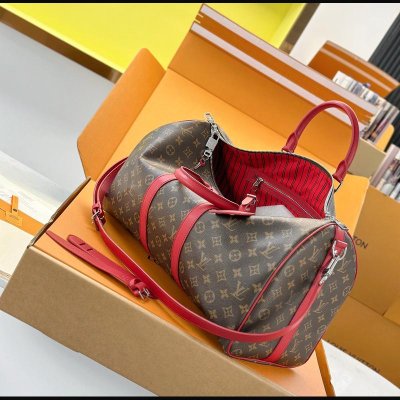 LV Keepall Bandoulière 45 M13808 · 紅邊老花 複刻實拍圖 7