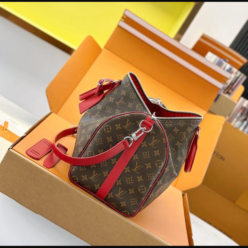 LV Keepall Bandoulière 45 M13808 · 紅邊老花 複刻實拍圖 8