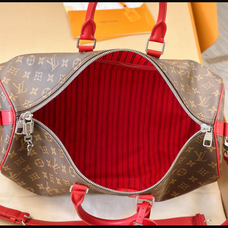 LV Keepall Bandoulière 45 M13808 · 紅邊老花 複刻實拍圖 9
