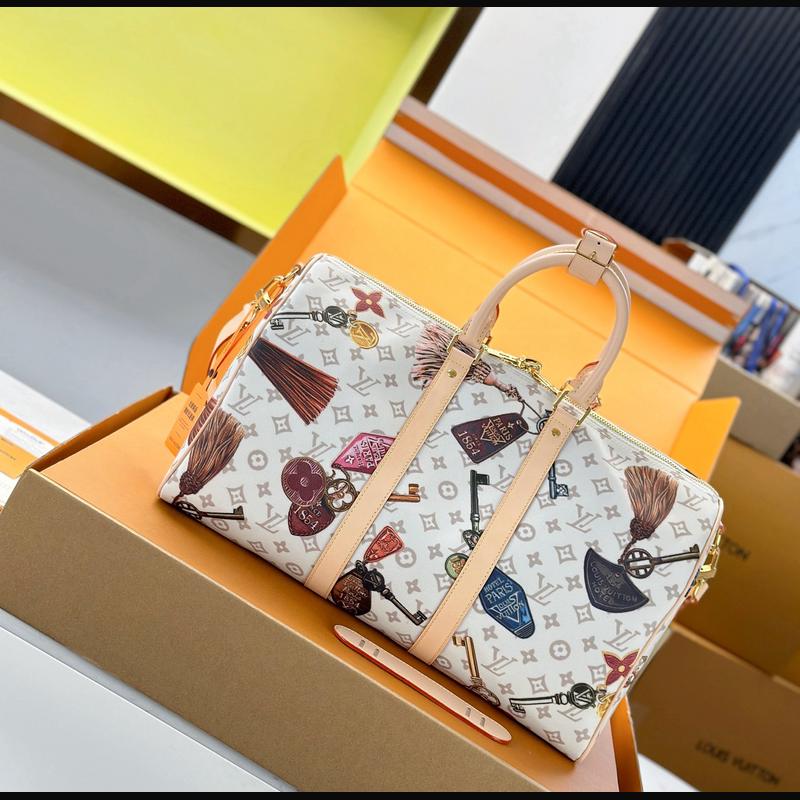 LV Keepall Bandoulière 45 M28780 · 白花動物印花 複刻實拍圖 2