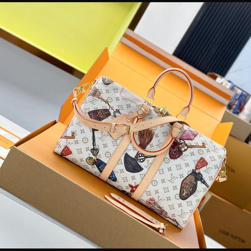 LV Keepall Bandoulière 45 M28780 · 白花動物印花 複刻實拍圖 6