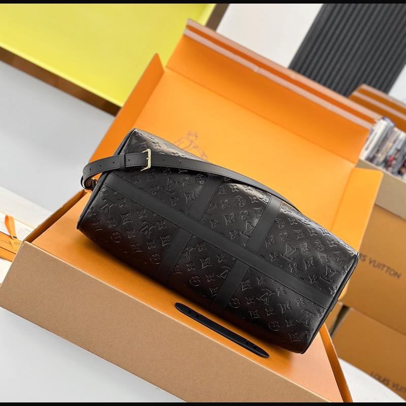 LV Keepall Bandoulière 45 M26460 · 黑色壓紋皮革 複刻實拍圖 4