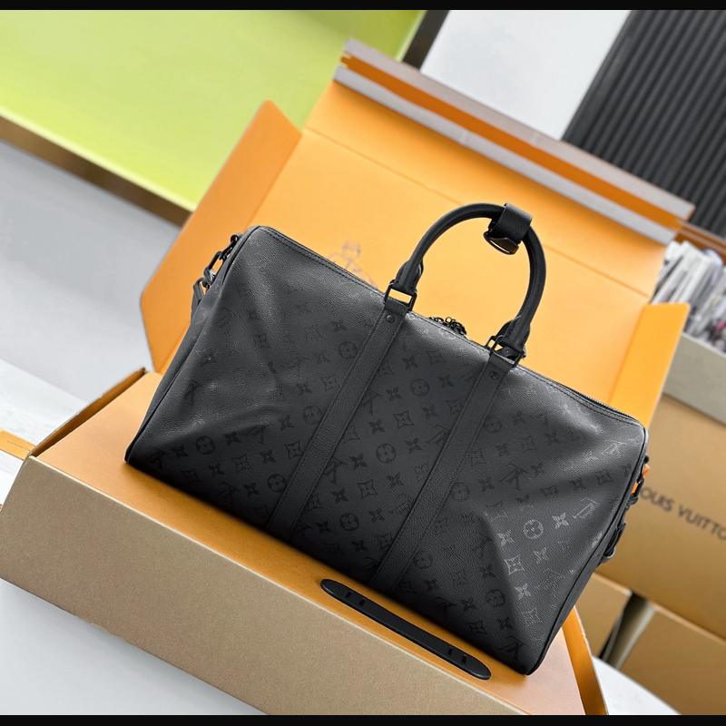 LV Keepall Bandoulière 45 M28403 · 黑牛皮 複刻實拍圖 2