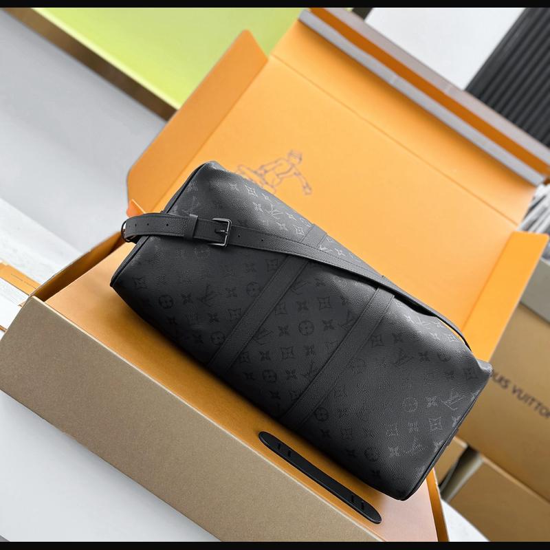 LV Keepall Bandoulière 45 M28403 · 黑牛皮 複刻實拍圖 4