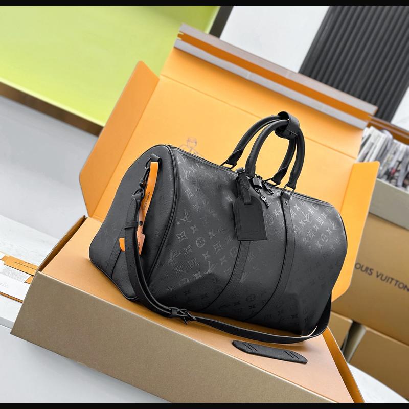 LV Keepall Bandoulière 45 M28403 · 黑牛皮 複刻實拍圖 5
