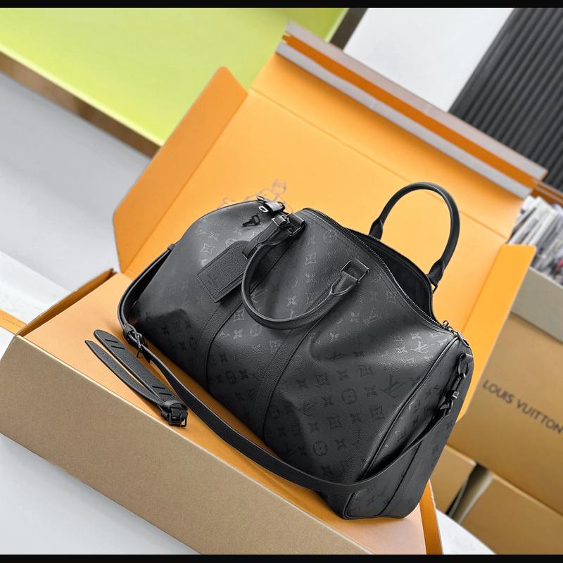 LV Keepall Bandoulière 45 M28403 · 黑牛皮 複刻實拍圖 6