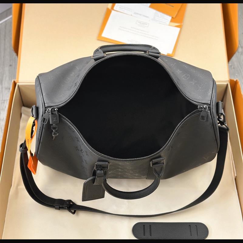 LV Keepall Bandoulière 45 M28403 · 黑牛皮 複刻實拍圖 9