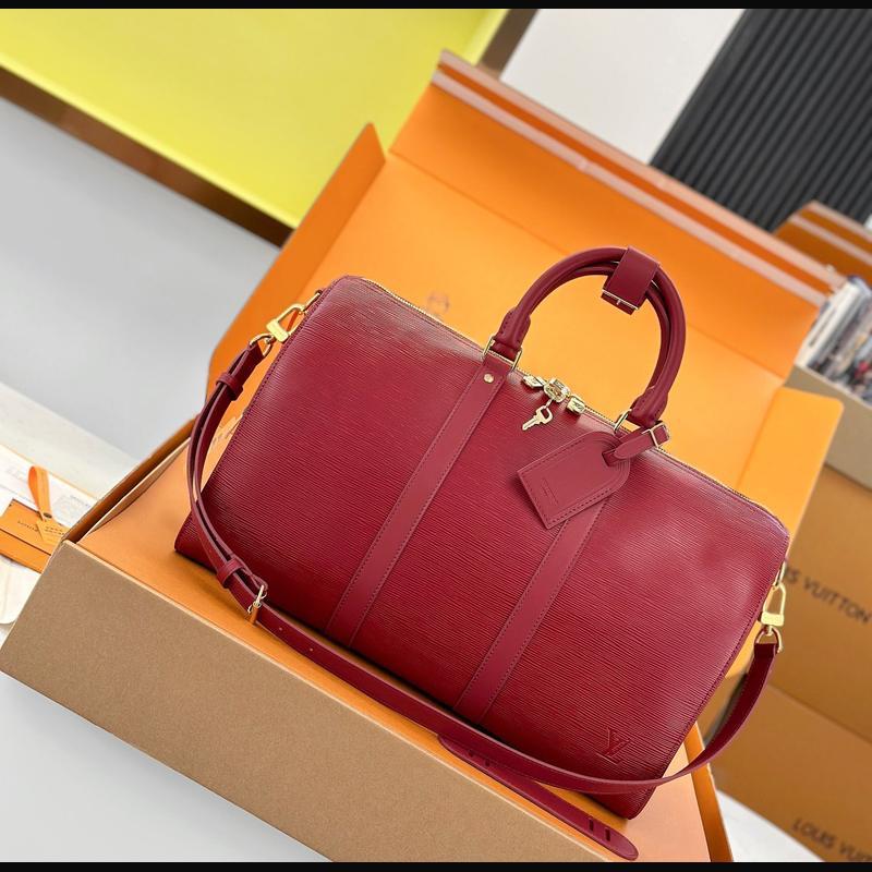 LV Keepall Bandoulière 45 M15180 · 水波紅 複刻實拍圖 1