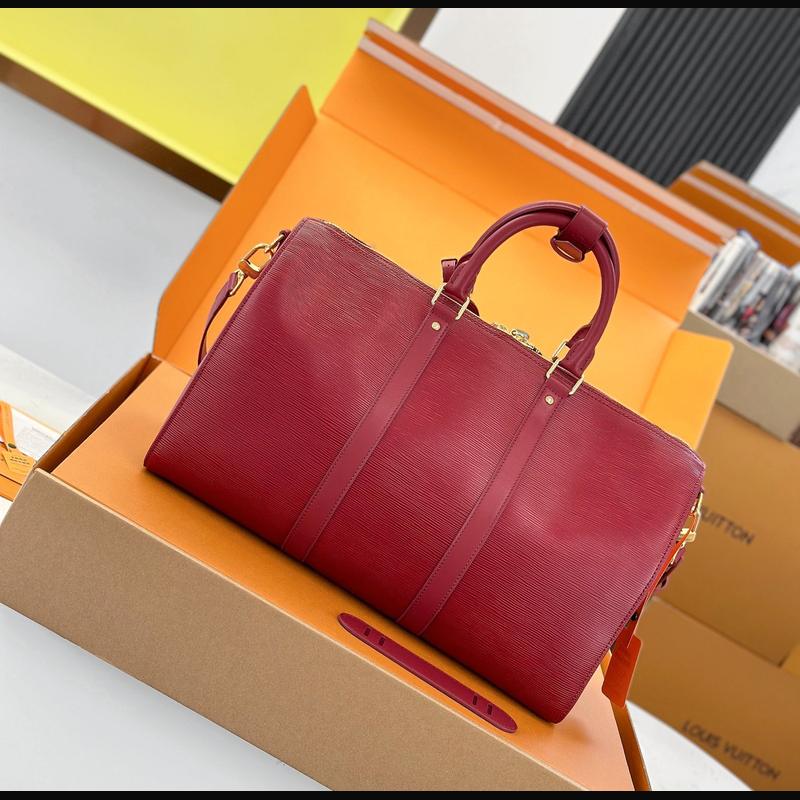 LV Keepall Bandoulière 45 M15180 · 水波紅 複刻實拍圖 2