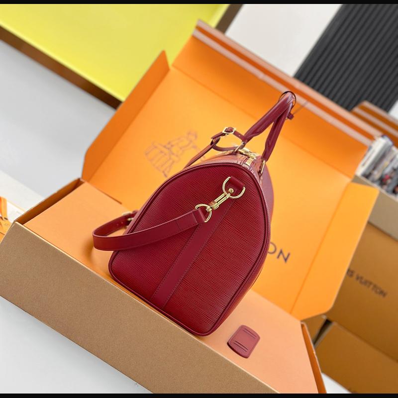 LV Keepall Bandoulière 45 M15180 · 水波紅 複刻實拍圖 3